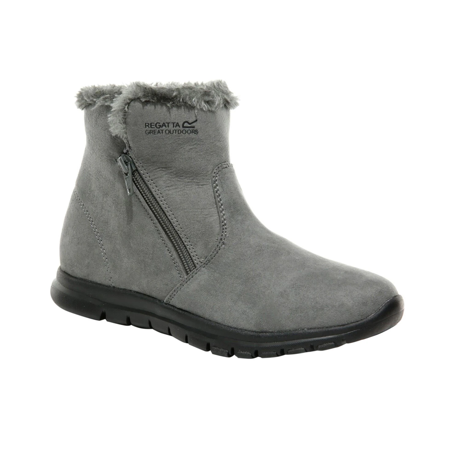 Regatta Womens/Ladies Verena Line Fleece Ankle Boots (Briar Grey) 3 Regatta Womens/Ladies Verena Line Fleece Ankle Boots (Briar Grey)