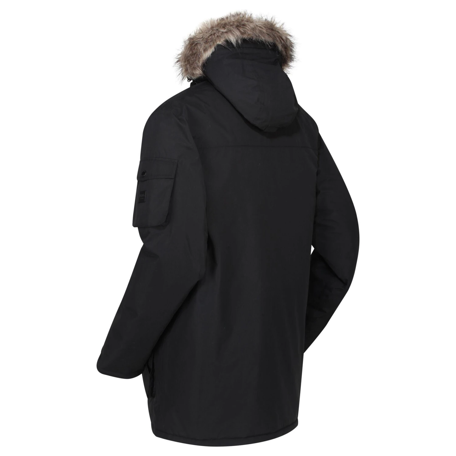 Regatta Mens Salinger II Faux Fur Insulated Parka (Black) 5 Regatta Mens Salinger II Faux Fur Insulated Parka (Black) - Image 3