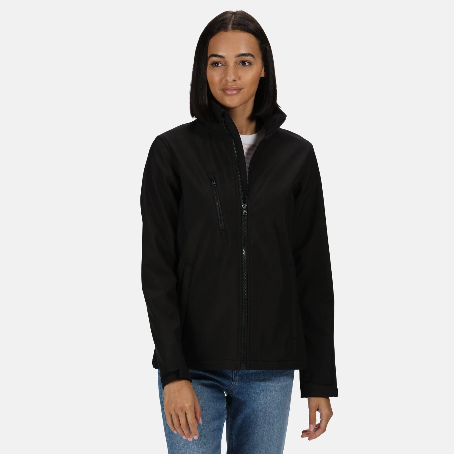 Regatta Womens/Ladies Ablaze 3 Layer Membrane Soft Shell Jacket (Black) 5 Regatta Womens/Ladies Ablaze 3 Layer Membrane Soft Shell Jacket (Black) - Image 3