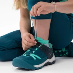 Quechua Kids’ Crossrock Hiking Shoes With Quick Lacing, Turquoise, From Size 35 To 38 -Hiking Equipment Store k0f74b02660df04bf4fecbb1a9489966b