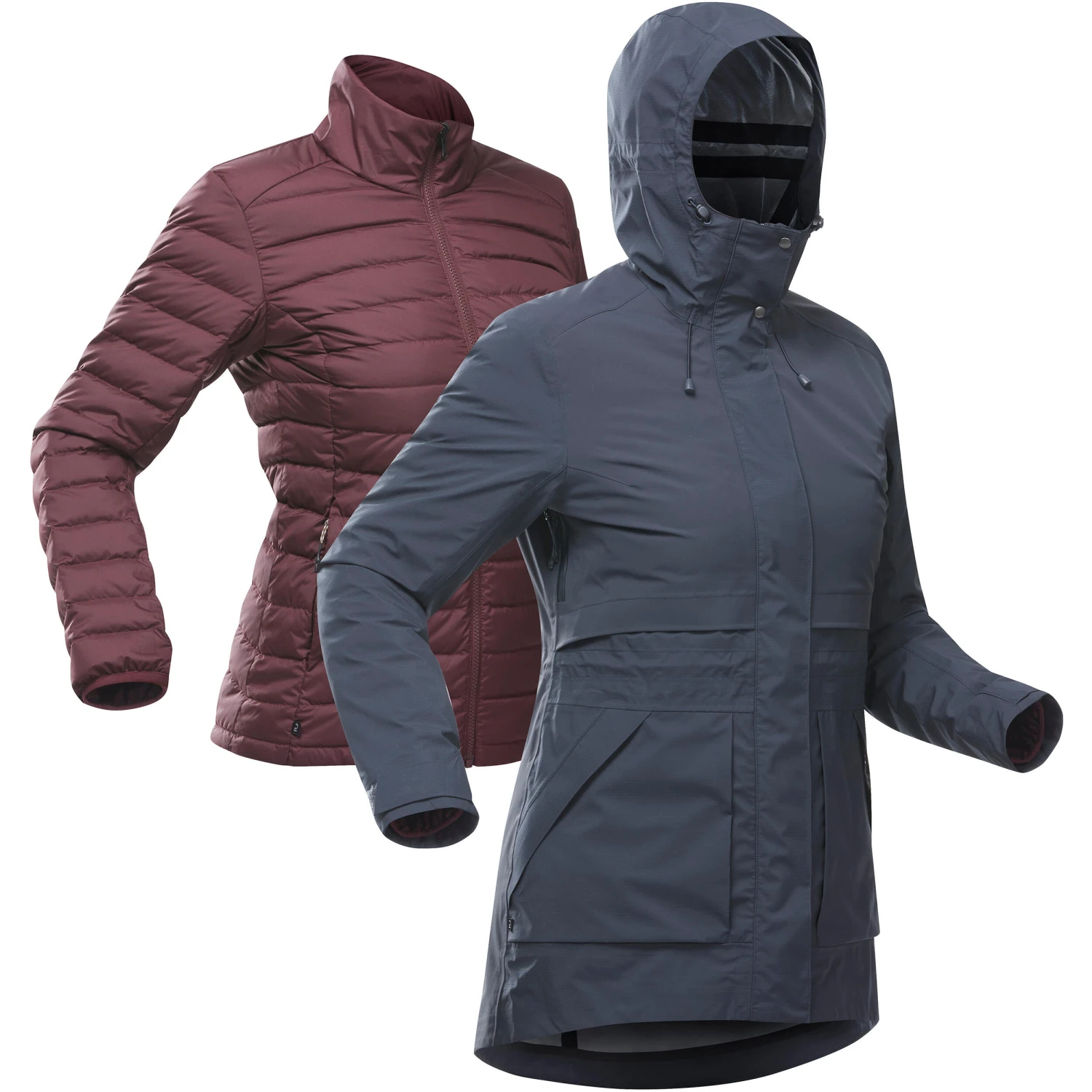 Women's Waterproof 3in1 Travel Trekking Jacket - Travel 900 Compact -10° 18 Women's Waterproof 3in1 Travel Trekking Jacket - Travel 900 Compact -10° - Image 16
