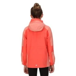 Regatta Childrens/Kids Rayz Waterproof Jacket (Neon Peach/Fusion Coral) -Hiking Equipment Store k1aecfedcec2b3932d3a497728e873f1c