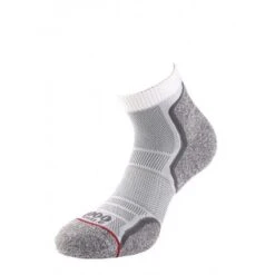 Mens Ankle Socks (Pack Of 2) (White/Grey)