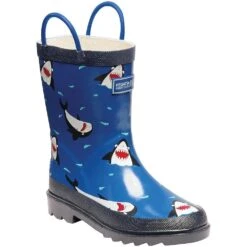Regatta Great Outdoors Childrens/Kids Minnow Patterned Wellington Boots (Petrol Blue) -Hiking Equipment Store k226e8a0931186c2223f448a56171c5e5