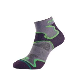 Womens/Ladies Fusion Socks (Grey/Black/Green)