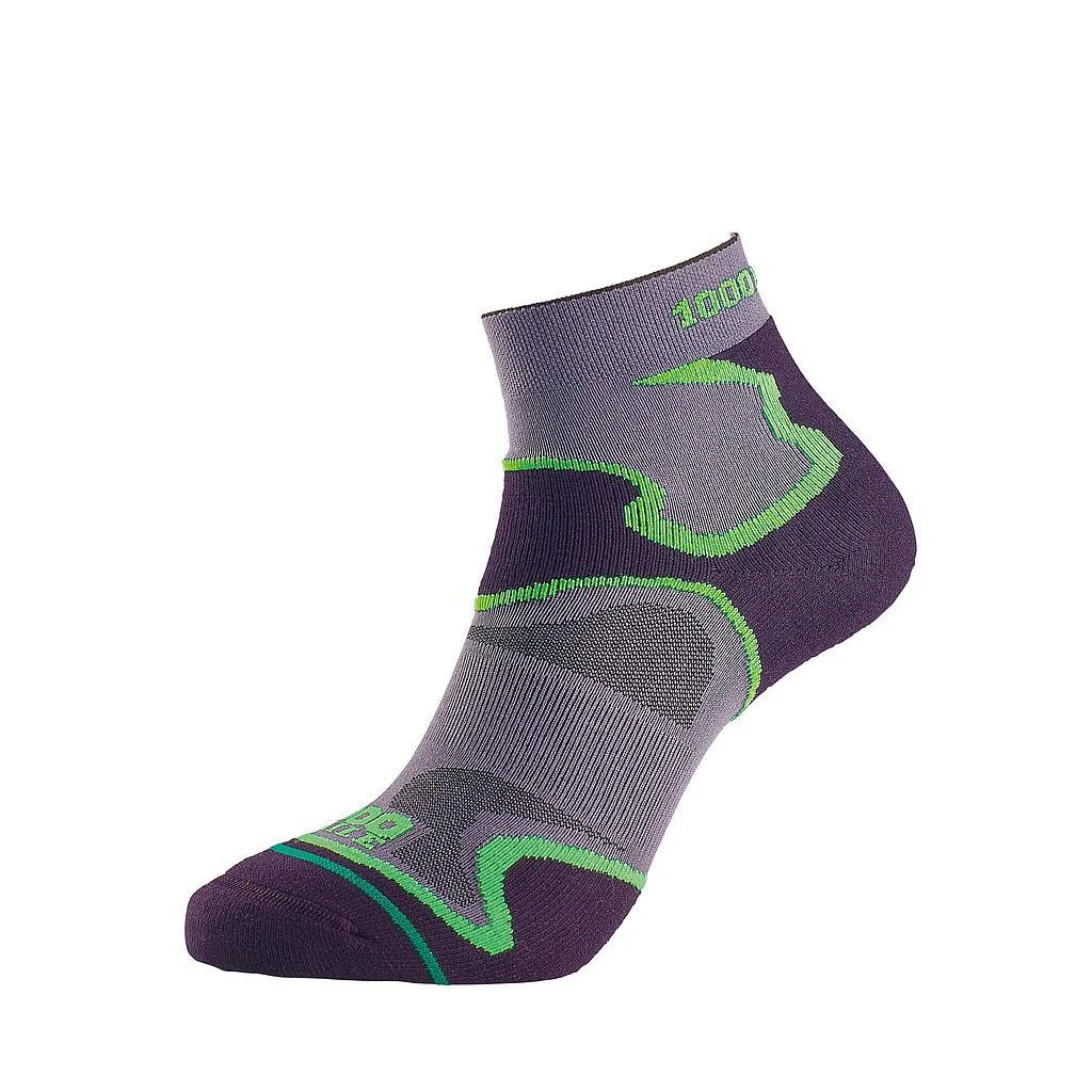 Womens/Ladies Fusion Socks (Grey/Black/Green) 3 Womens/Ladies Fusion Socks (Grey/Black/Green)