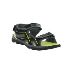 Regatta Mens Kota Drift Open Toe Sandals (Black/Bright Kiwi)