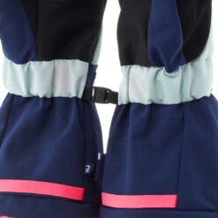 WEDZE KIDS’ WARM AND WATERPROOF SKI GLOVES 550 BLACK GREY -Hiking Equipment Store k3370bef8c93a7207f3eec017df431d43