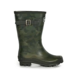 Regatta Childrens/Kids Fairweather Camo Wellington Boots (Dark Khaki) -Hiking Equipment Store k41d790bea53a85d71146a1b09dde61b8