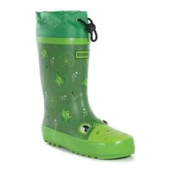 Regatta Childrens/Kids Mudplay Jnr Frog Square Wellington Boots (Frog Green)