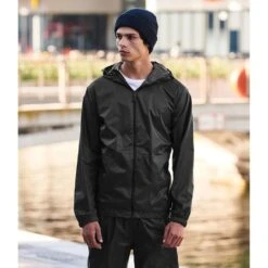 Regatta Pro Mens Packaway Waterproof Breathable Jacket (Black) -Hiking Equipment Store k4265e092c275d4618ca812dabf39919b