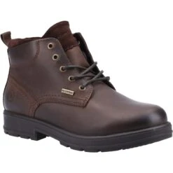Cotswold Mens Winson Lace Leather Boots (Brown)