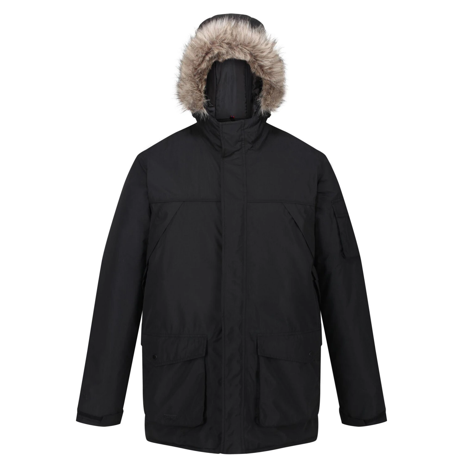 Regatta Mens Salinger II Faux Fur Insulated Parka (Black) 3 Regatta Mens Salinger II Faux Fur Insulated Parka (Black)