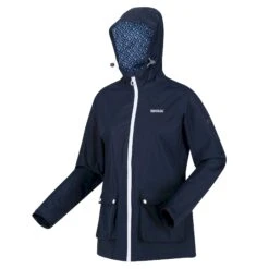 Regatta Womens/Ladies Baysea Tile Waterproof Jacket (Navy) -Hiking Equipment Store k557aef63e7c6f7e6babb6aba32d0db07