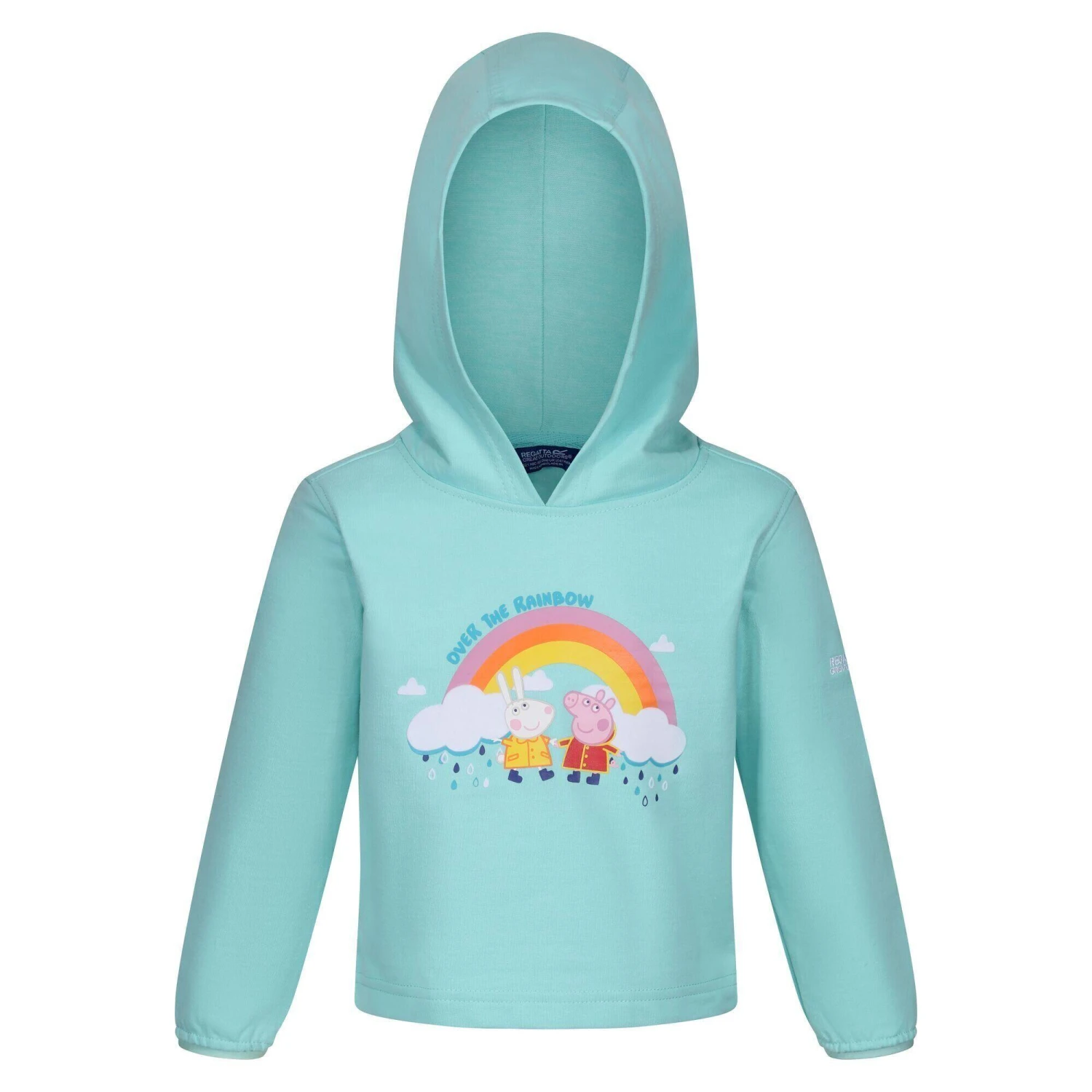 Regatta Childrens/Kids Peppa Pig Rainbow Hoodie (Aruba Blue) 3 Regatta Childrens/Kids Peppa Pig Rainbow Hoodie (Aruba Blue)