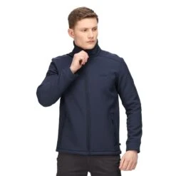 Regatta Mens Caelum Soft Shell Jacket (Navy/Black Marl) -Hiking Equipment Store k7b9205689386515d51f1a4343d795b7d