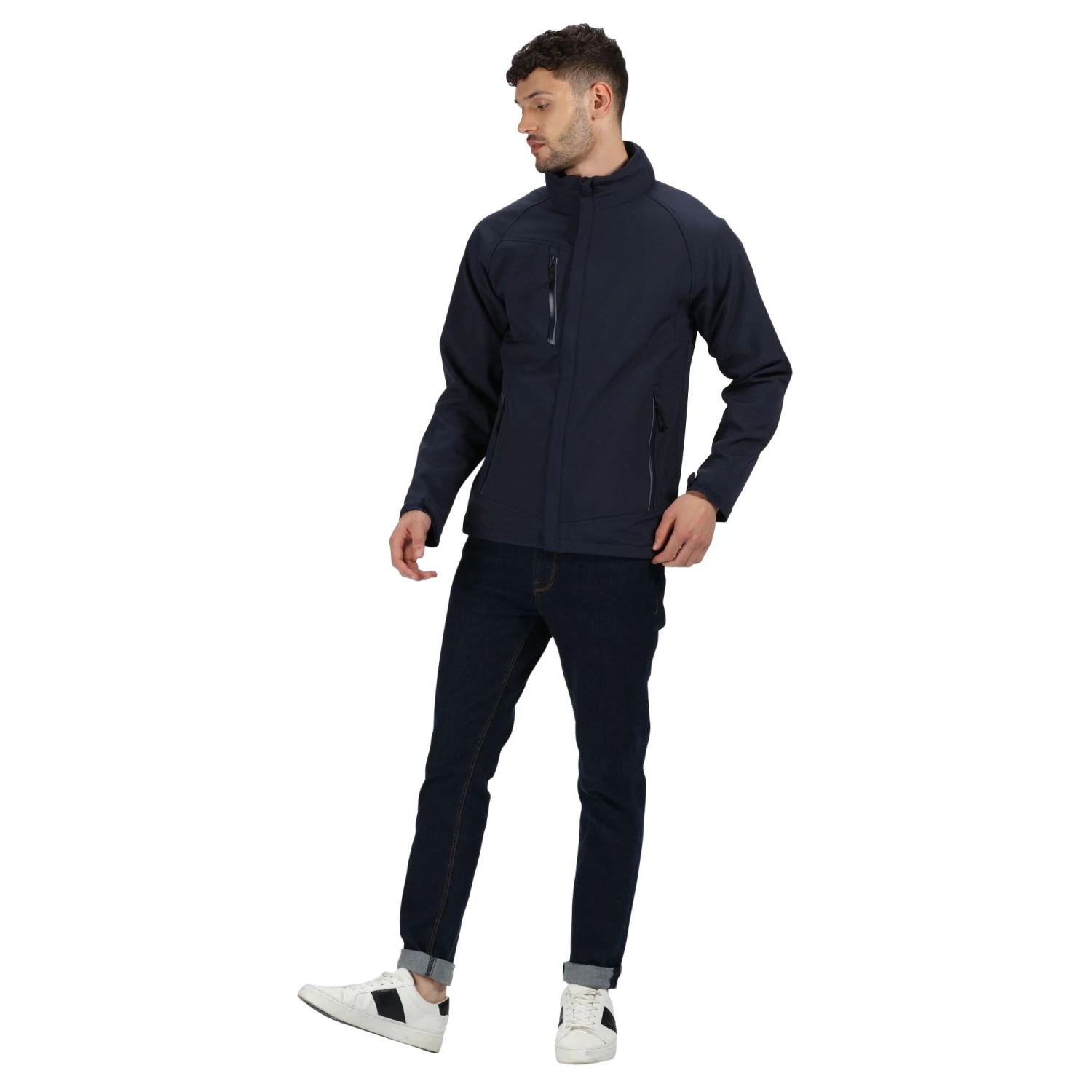 Regatta Mens Apex Soft Shell Jacket (Navy) 3 Regatta Mens Apex Soft Shell Jacket (Navy)