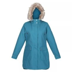 Regatta Womens/Ladies Sabinka Faux Fur Trim Parka (Slate Blue) -Hiking Equipment Store k87682323bfeec6a1e0018aafd130af15