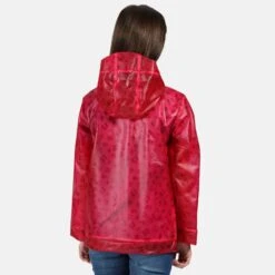 Regatta Childrens/Kids Hallow Animal Print Hooded Raincoat (Duchess Pink) -Hiking Equipment Store k92662461a78d2d0ff2d8d58ef706b70f