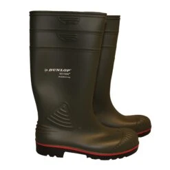 Dunlop Mens Acifort Heavy Duty Full Safety Wellies (Red/Brown)