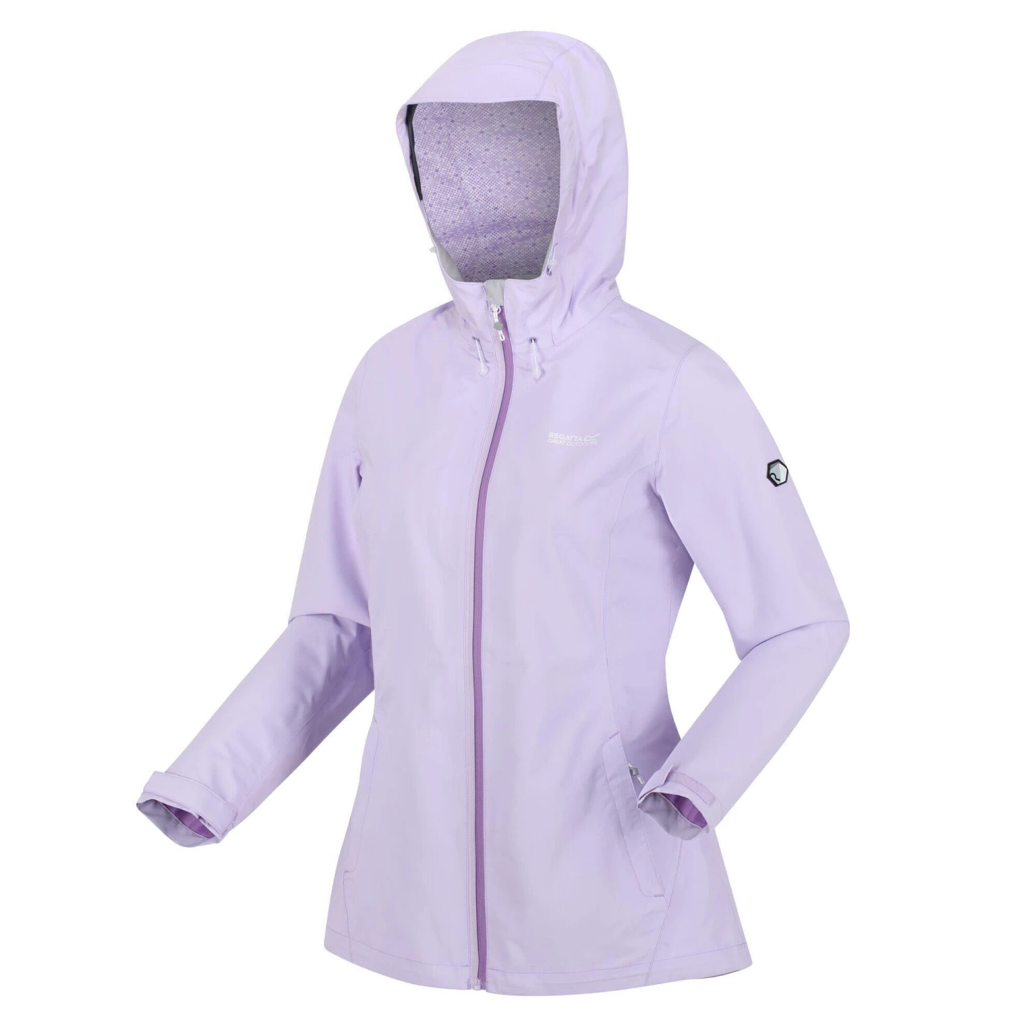 Regatta Womens/Ladies Hamara III Waterproof Jacket (Pastel Lilac) 5 Regatta Womens/Ladies Hamara III Waterproof Jacket (Pastel Lilac) - Image 3