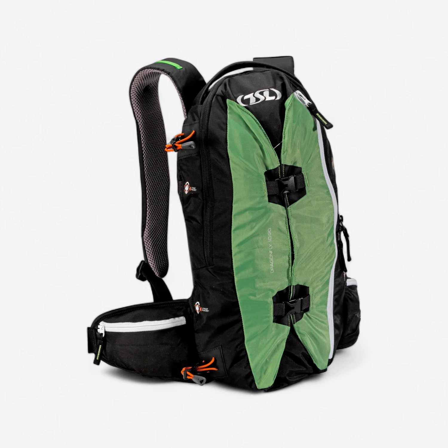 TSL Snowshoe Backpack Dragonfly 10/20 L - Black/Green 3 TSL Snowshoe Backpack Dragonfly 10/20 L - Black/Green