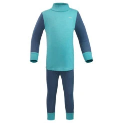 WEDZE Baby Ski Base Layer Top, Undershirt Merino Wool MERIWARM Turquoise -Hiking Equipment Store ka18b30ca982b971c7cb658943341fd15