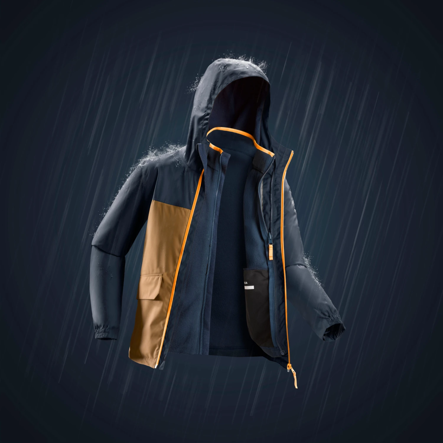 Quechua KIDS’ WARM AND WATERPROOF 3-in-1 HIKING JACKET - SH100 -0.5°C - 7 15 Quechua KIDS’ WARM AND WATERPROOF 3-in-1 HIKING JACKET - SH100 -0.5°C - 7 - Image 13