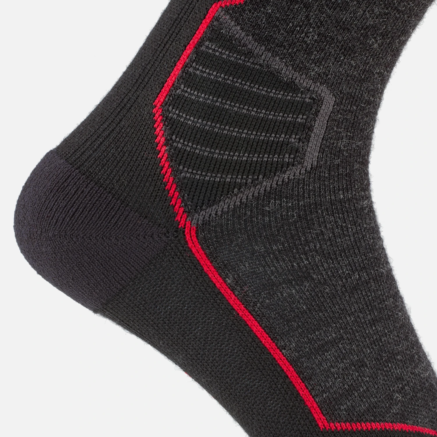 WEDZE ADULT WOOLLEN SKI AND SNOWBOARD SOCKS - 900 WOOL - BLACK 6 WEDZE ADULT WOOLLEN SKI AND SNOWBOARD SOCKS - 900 WOOL - BLACK - Image 4
