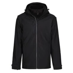 Regatta Mens Erasmus 4 In 1 Soft Shell Jacket (Black) -Hiking Equipment Store kab29b8ec0fc06d0f802117052650a56f