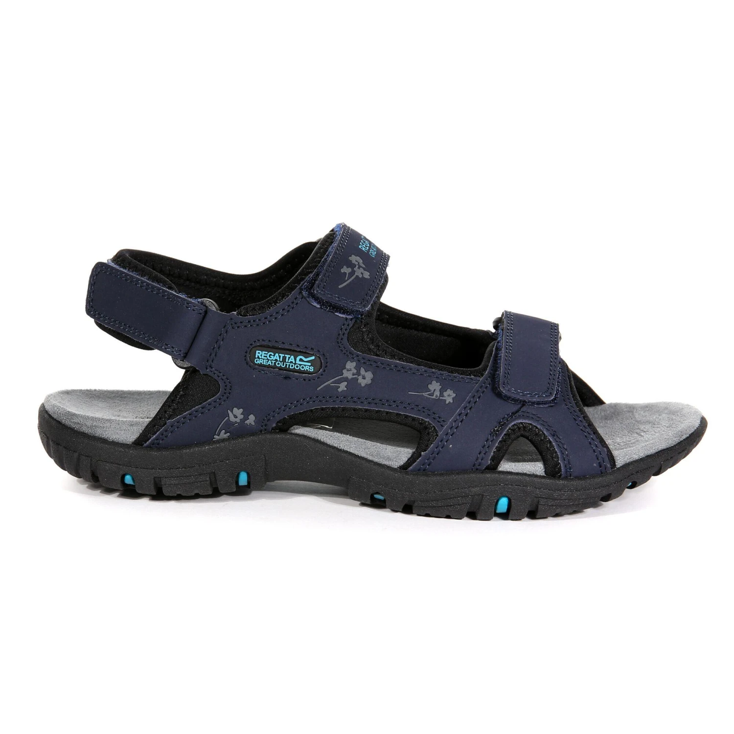 Regatta Womens/Ladies Haris Sandals (Navy/Black) 3 Regatta Womens/Ladies Haris Sandals (Navy/Black)