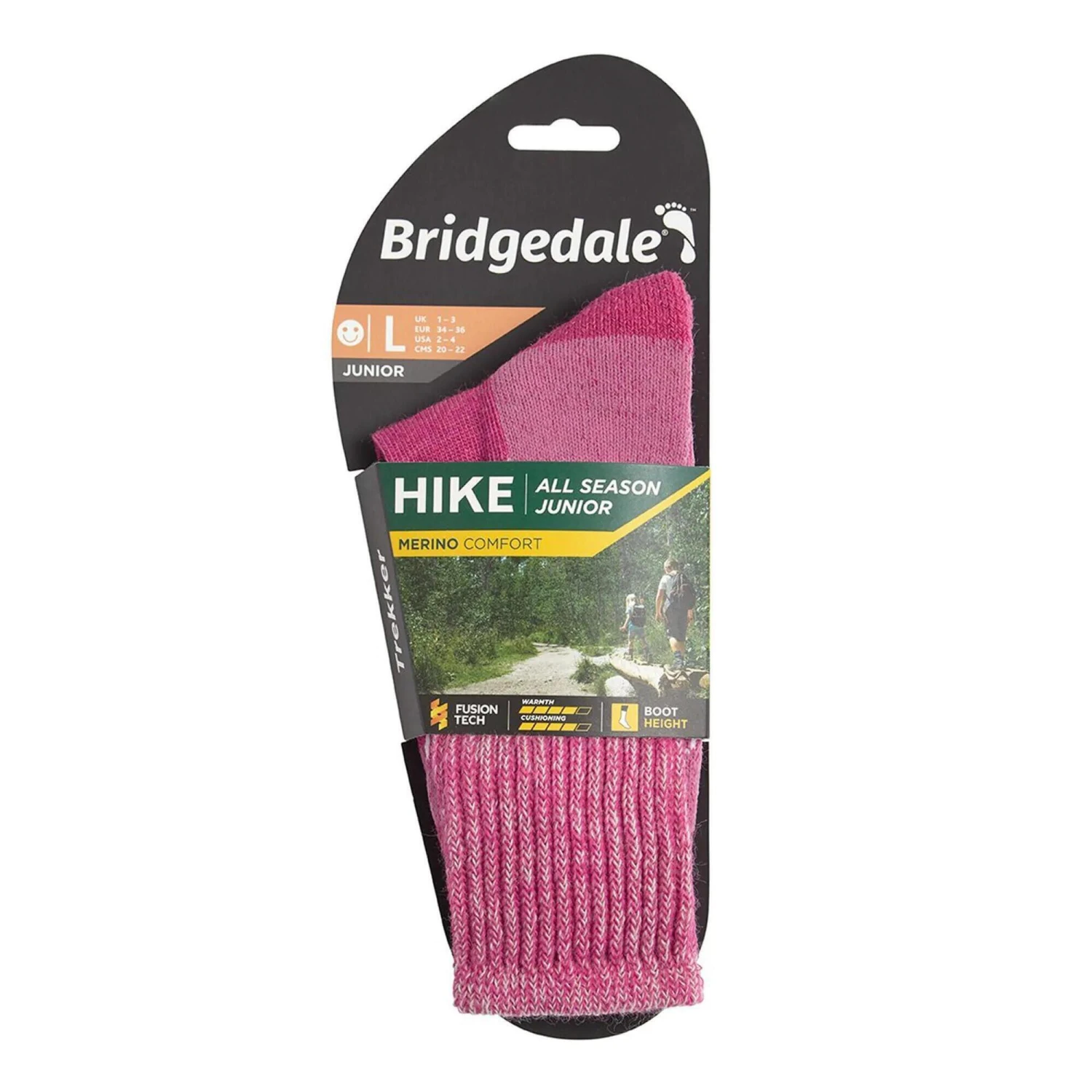 Bridgedale HIKE All Season Merino Comfort Boot Junior 3 Bridgedale HIKE All Season Merino Comfort Boot Junior