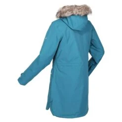 Regatta Womens/Ladies Sabinka Faux Fur Trim Parka (Slate Blue) -Hiking Equipment Store kc438fde3b4ca6d3cf51f01c6f49f4c51