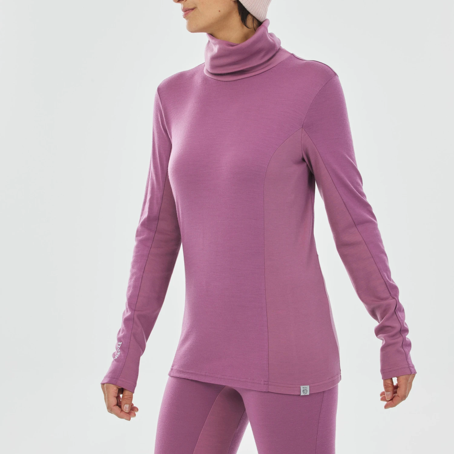 WEDZE Women's Ski Base Layer - BL 900 Wool High Neck 10 WEDZE Women's Ski Base Layer - BL 900 Wool High Neck - Image 8