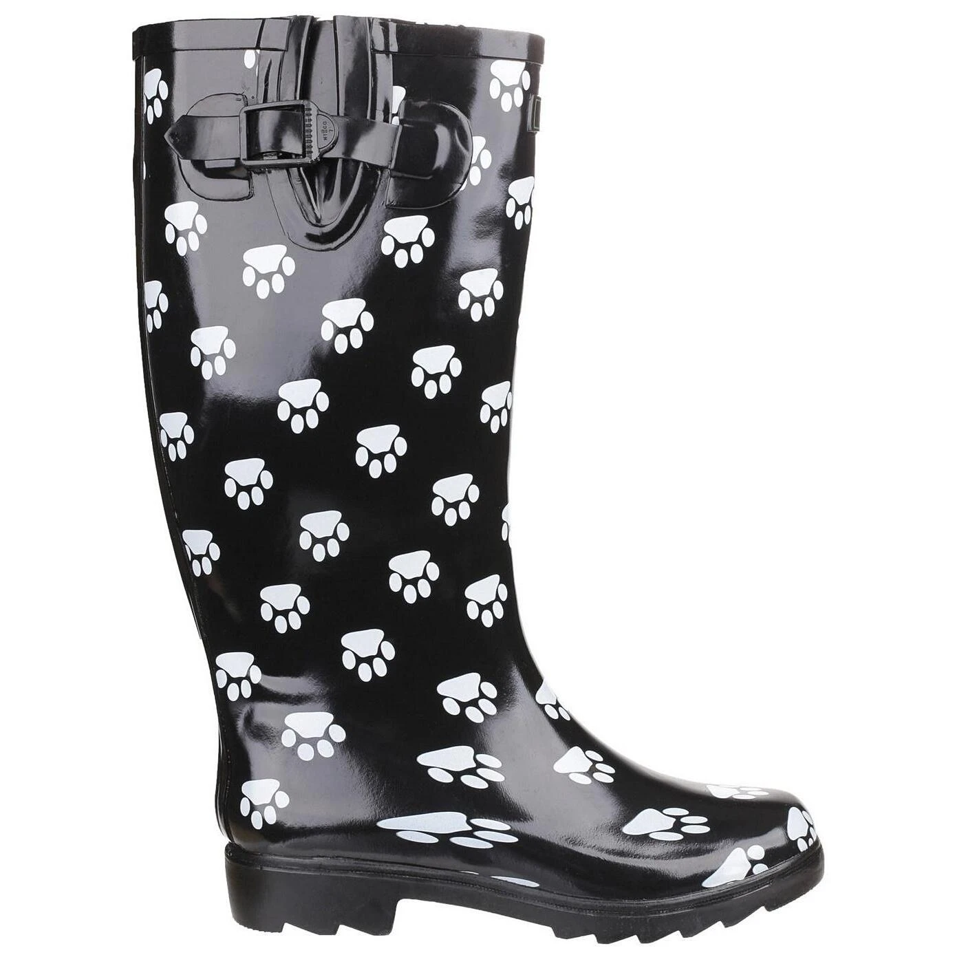 Cotswold Collection Dog Paw Welly / Womens Boots (Black) 5 Cotswold Collection Dog Paw Welly / Womens Boots (Black) - Image 3