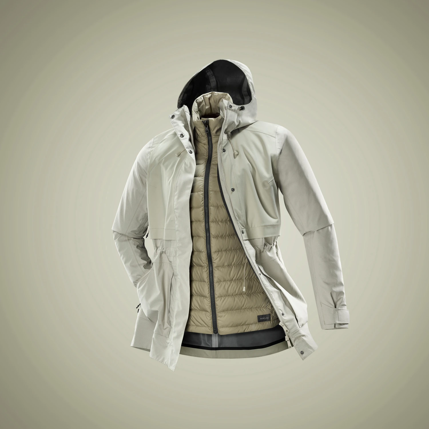 Women's Waterproof 3in1 Travel Trekking Jacket - Travel 900 Compact -10° 4 Women's Waterproof 3in1 Travel Trekking Jacket - Travel 900 Compact -10° - Image 2