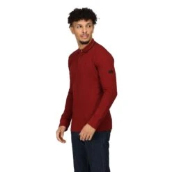 Regatta Mens Leaonzo LongSleeved Polo Shirt (Syrah Red) -Hiking Equipment Store kd46b6870f6559b9f716debf58c84c3e2