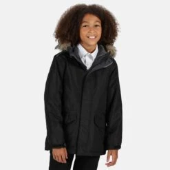 Regatta Childrens Cadet Parka Jacket (Black) -Hiking Equipment Store kd51779b0f5f8687d5bf1956da52bebf3