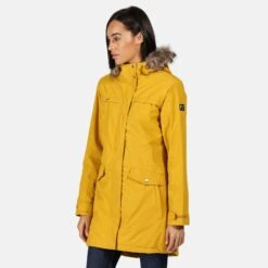 Regatta Womens/Ladies Serleena II Faux Fur Insulated Winter Parka (Mustard Seed) -Hiking Equipment Store kee448b9a8bba98d6b60f69e3482654b8