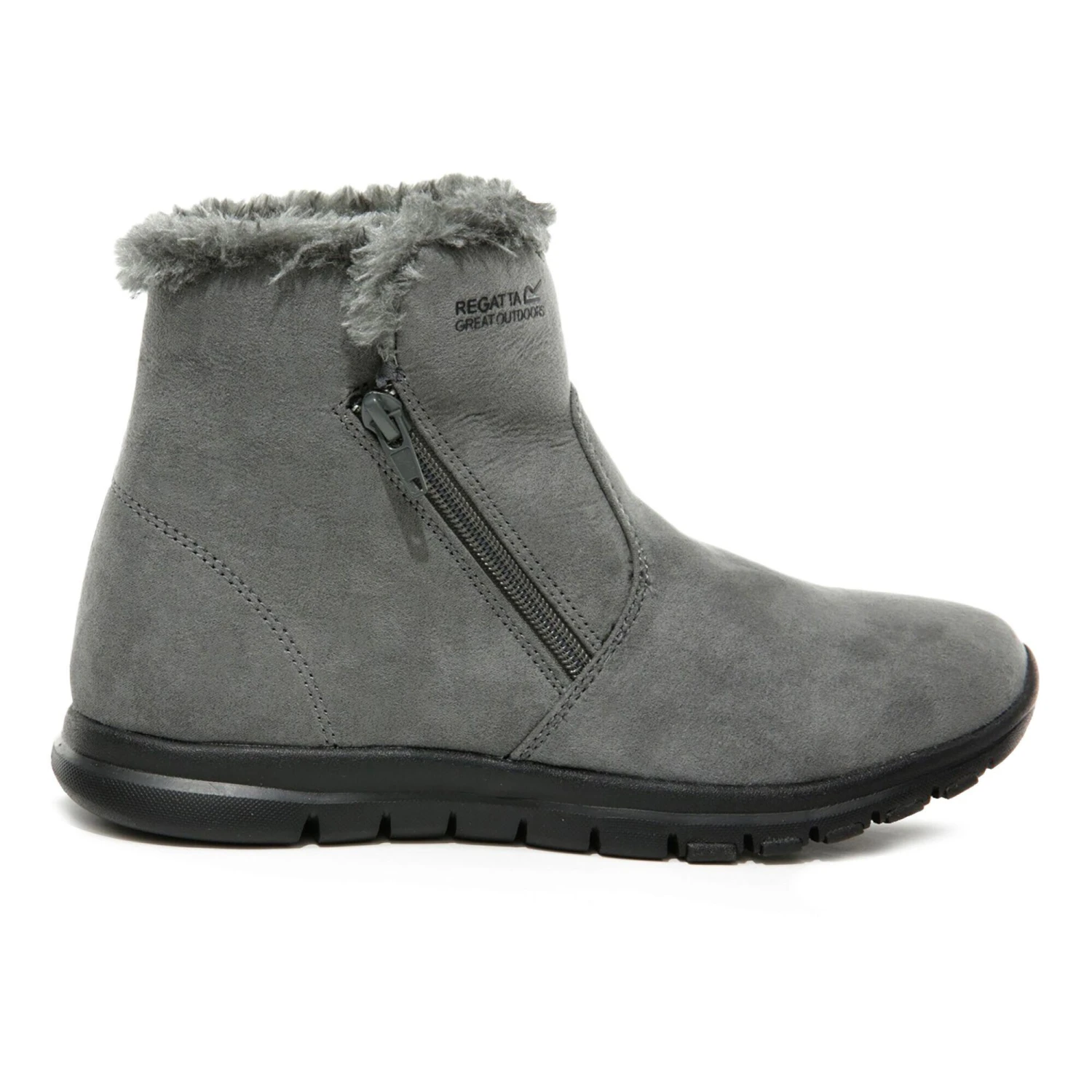 Regatta Womens/Ladies Verena Line Fleece Ankle Boots (Briar Grey) 6 Regatta Womens/Ladies Verena Line Fleece Ankle Boots (Briar Grey) - Image 4