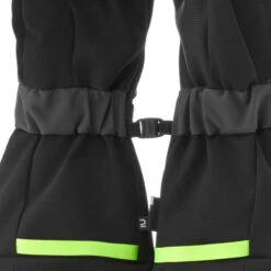 WEDZE KIDS’ WARM AND WATERPROOF SKI GLOVES 550 BLACK GREY -Hiking Equipment Store kf06898ee46d51d13c5368ba28ab62271