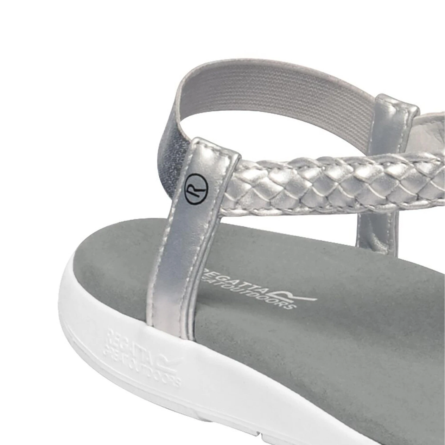 Regatta Womens/Ladies Santa Luna Braided Sandals (Silver/White) 4 Regatta Womens/Ladies Santa Luna Braided Sandals (Silver/White) - Image 2