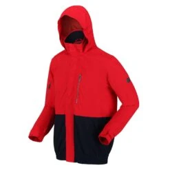 Regatta Mens Feelding Colour Block Waterproof Bomber Jacket (True Red/Navy) -Hiking Equipment Store kf964126f3dec820d0ad5ae80d1c9bfc4