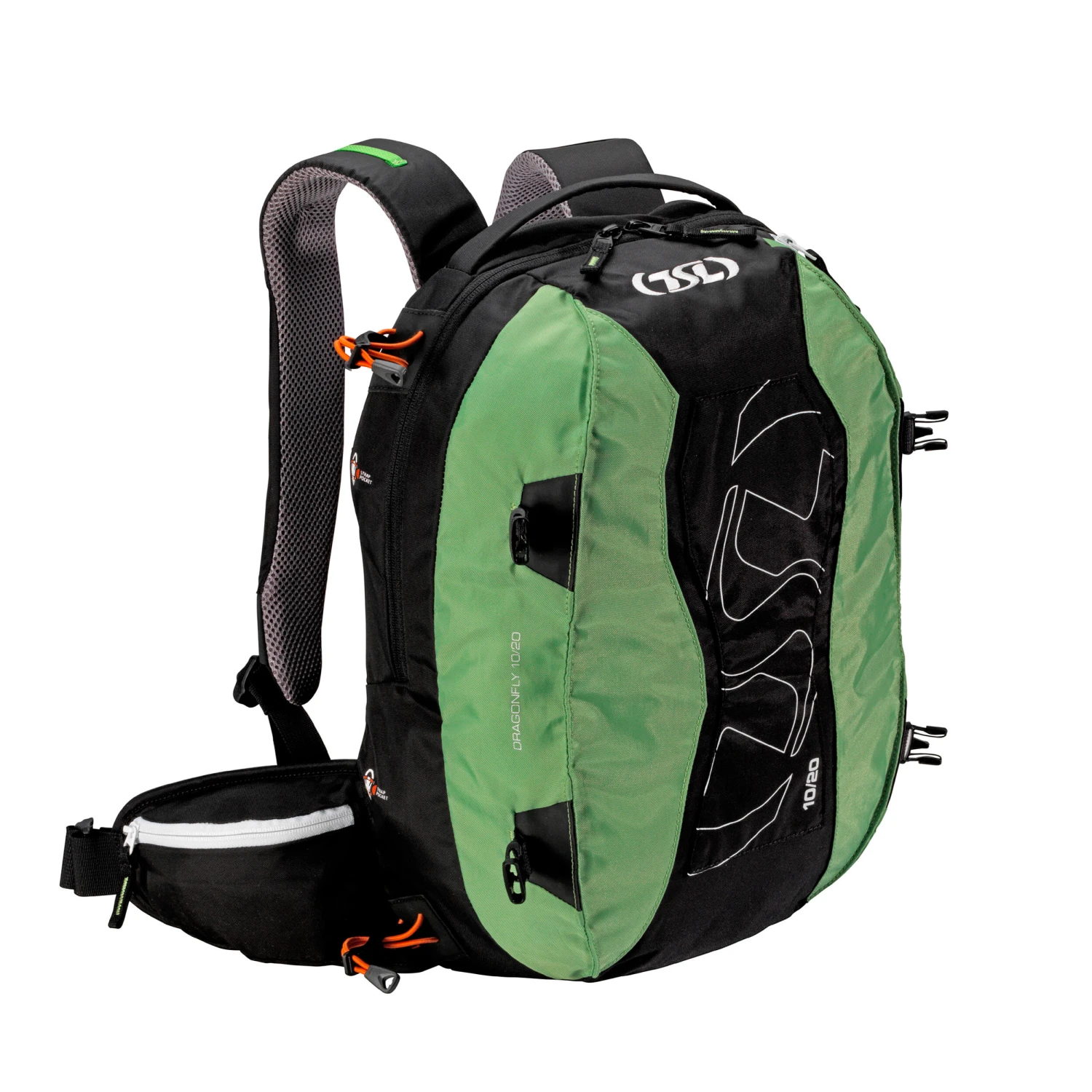 TSL Snowshoe Backpack Dragonfly 10/20 L - Black/Green 4 TSL Snowshoe Backpack Dragonfly 10/20 L - Black/Green - Image 2
