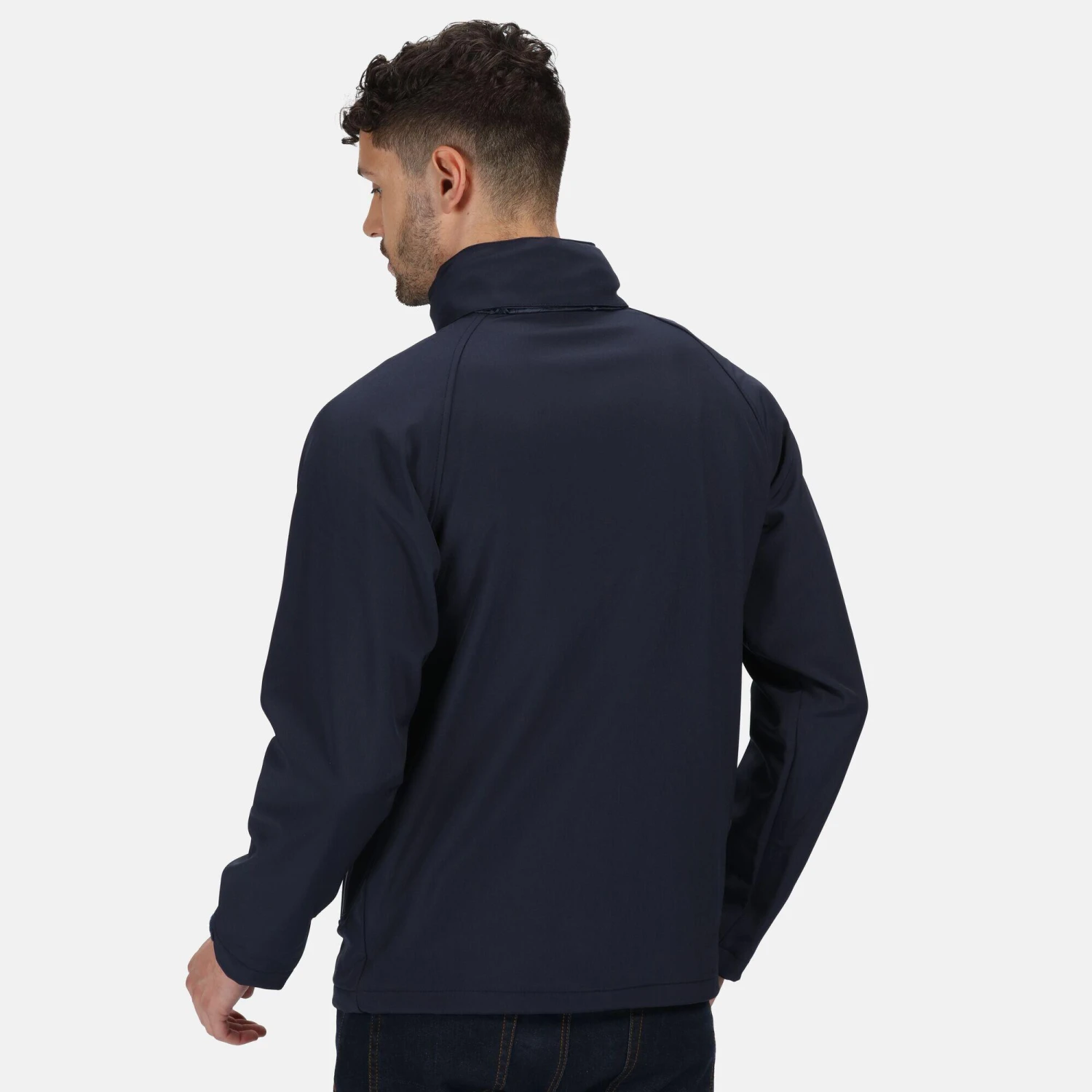 Regatta Mens Apex Soft Shell Jacket (Navy) 4 Regatta Mens Apex Soft Shell Jacket (Navy) - Image 2