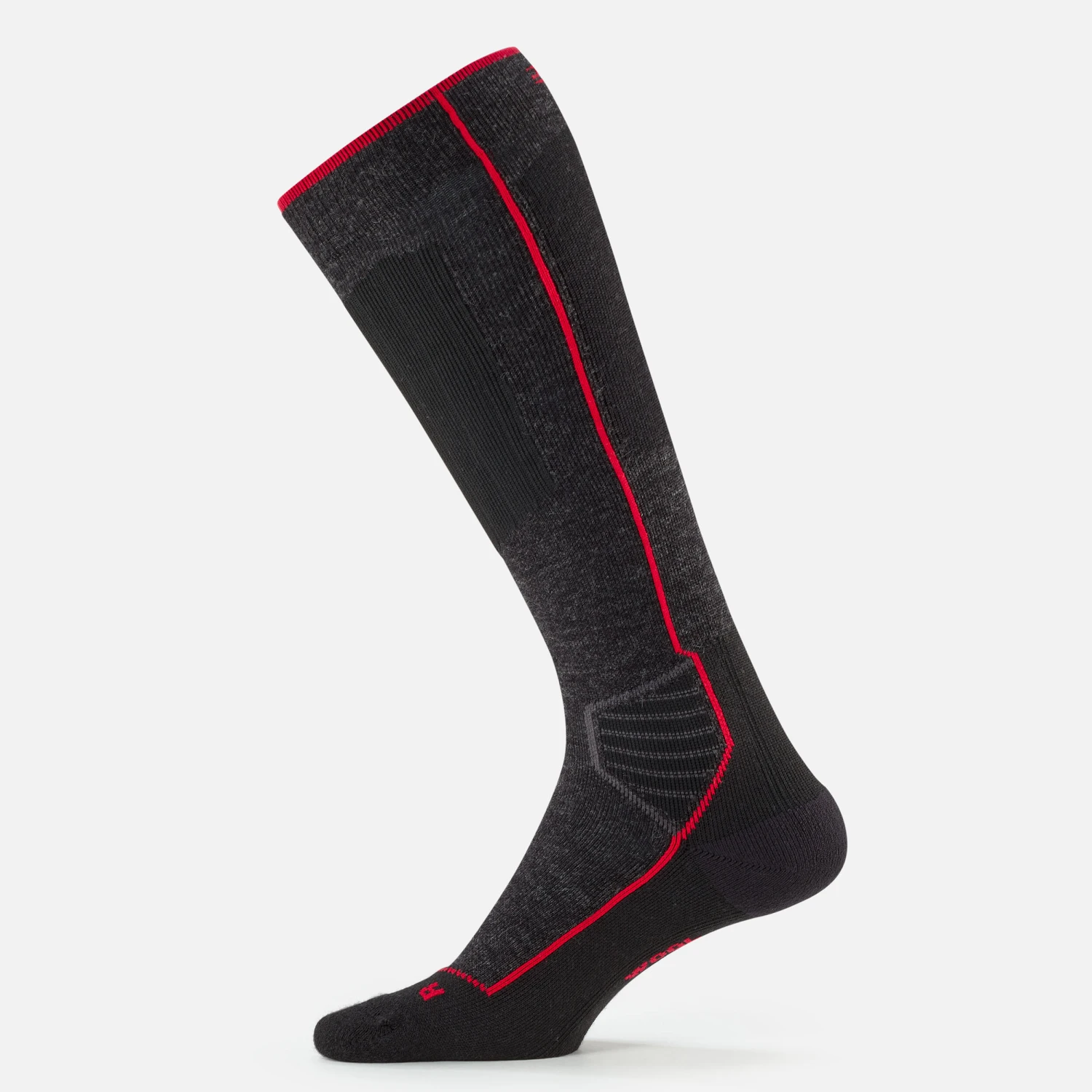 WEDZE ADULT WOOLLEN SKI AND SNOWBOARD SOCKS - 900 WOOL - BLACK 4 WEDZE ADULT WOOLLEN SKI AND SNOWBOARD SOCKS - 900 WOOL - BLACK - Image 2